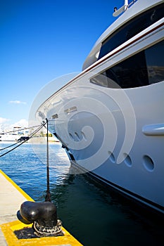 Luxury yacht bow