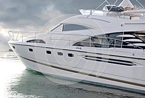 Luxury Yacht with Clipping Path photo