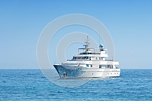 Luxury yacht cruising