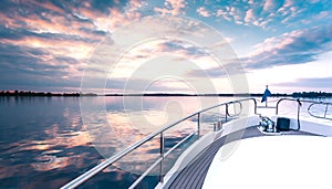 Luxury yacht deck photo