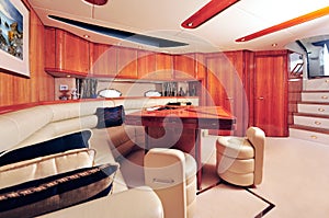 Luxury yacht interior