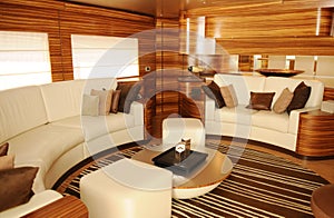 Luxury Yacht Interior - Cozy Living Room