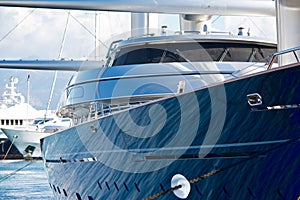 Luxury Yacht in Marina