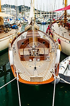 Luxury yacht in Port Le Vieux. Cannes, France photo