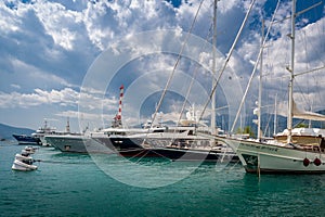 Luxury yacht at Tivat marina