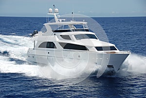 Luxury Yacht underway