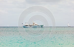 A luxury yacht in the windward islands