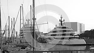 Luxury yachts in Barcelona