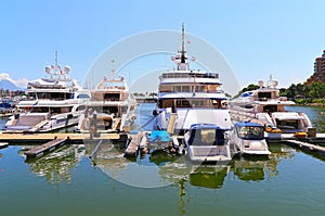 Luxury yachts and boats