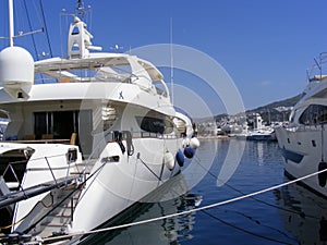 Luxury Yachts in Marina