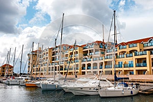 Luxury yachts in the marina, Gibraltar