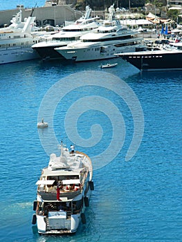 Luxury yachts in Monte Carlo port, Monaco