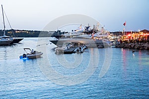 Luxury yachts moored in Porto Cervo