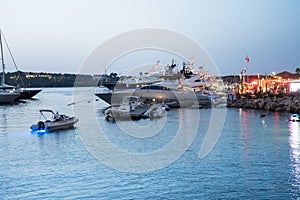 Luxury yachts moored in Porto Cervo