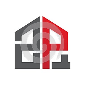 Luxury ZA Real estate logo design. ZP Home logo vector. SA Stay house logo design. PS Real estate icon. SP letters logo design