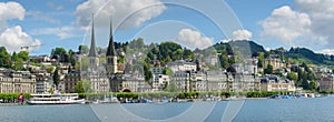 LUZERN,SWITZERLAND - MAY 20: panorama of Luzern lake view on may