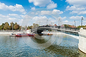 Luzhkov (Lover's) bridge over the bypass canal