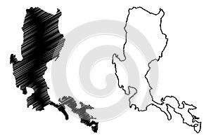 Luzon island Southeast Asia, Republic of the Philippines map vector illustration, scribble sketch Luzon map