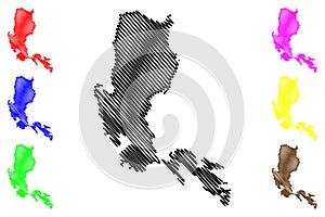 Luzon island Southeast Asia, Republic of the Philippines map vector illustration, scribble sketch Luzon map