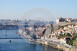 LuÃƒÂ­s I Bridge river Douro, Porto, Portugal, bridge over the ri