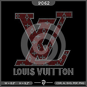 Louis Vuitton. LV rhinestones pattern