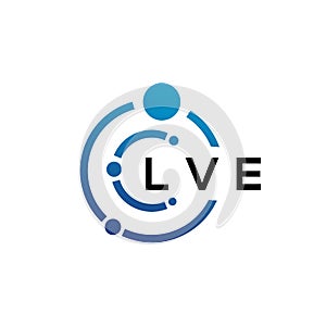 LVE letter technology logo design on white background. LVE creative initials letter IT logo concept. LVE letter design
