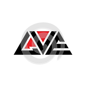 LVE triangle letter logo design with triangle shape. LVE triangle logo design monogram. LVE triangle vector logo template with red