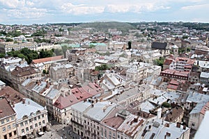 Lviv old city panoramic view