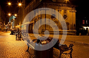 Lviv street at night