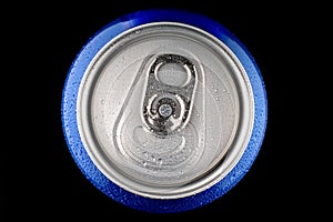 LVIV, UKRAINE - April 23, 2020: Pepsi soft drink in a blue tin aluminum can cover