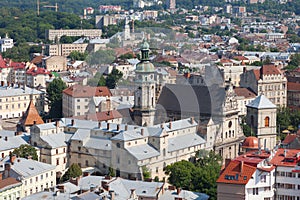 Lvov city from height