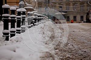 Lvov city in winter