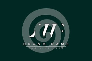 LWF abstract letter logo design
