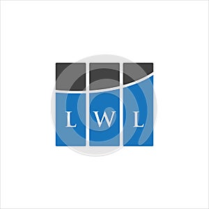 LWL letter logo design on black background. LWL creative initials letter logo concept. LWL letter design.