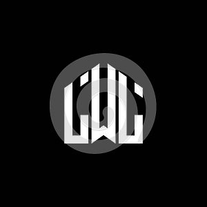 LWL letter logo design on BLACK background. LWL creative initials letter logo concept. LWL letter design.LWL letter logo design on