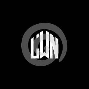 LWN letter logo design on BLACK background. LWN creative initials letter logo concept. LWN letter design.LWN letter logo design on