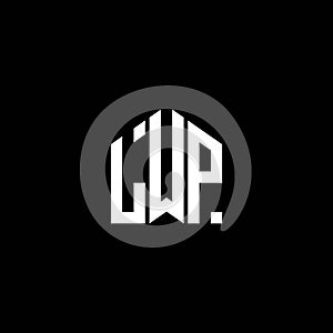 LWP letter logo design on BLACK background. LWP creative initials letter logo concept. LWP letter design