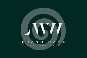 LWW abstract letter logo design