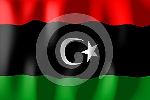 Lybia - waving flag - 3D illustration