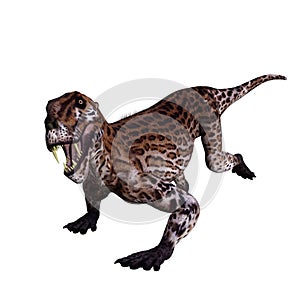 Lycaenops isolated dinosaur 3d render