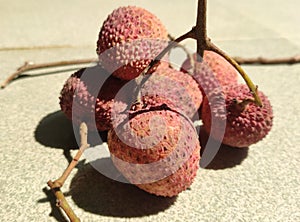 Lychee. Fresh lychees.