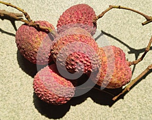 Lychee. Fresh lychees.