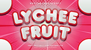 Lychee Fruit Editable Text Effect Template