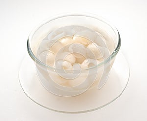 Lychee with ice dessert