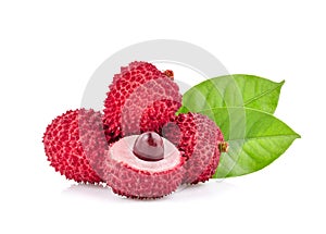 Lychee litschi isolated on white background