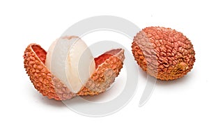 Lychee and peeled lychee