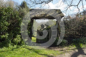 Lychgate, Duntisbourne Rouse, Gloucestershire, UK