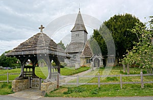 Lychgate & St Peters church, Newdigate, Surrey, UK photo