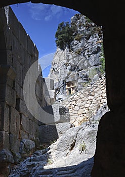 Lycian rock-cut tombs, Myra, Turkey