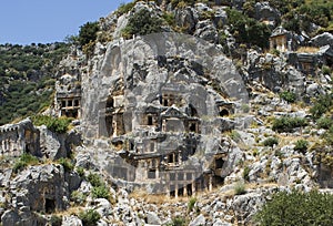 Lycian Rock-cut tombs in Myra